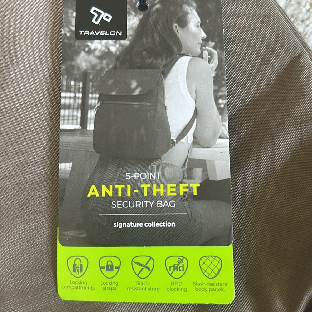 Arctix Brown Anti-Theft Messenger Bag w Adjustable Strap & Multiple Compartments - Picture 6 of 7